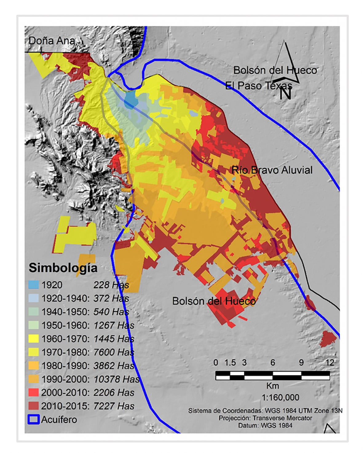 Crecimiento urbano de Ciudad Juárez Chihuahua 1920 2015 Hipótesis