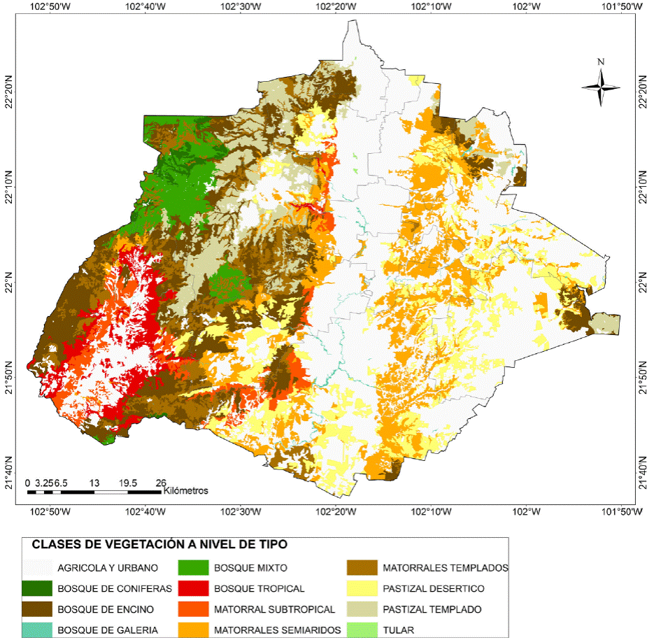 Situaci N Actual De La Vegetaci N Del Estado De Aguascalientes M Xico