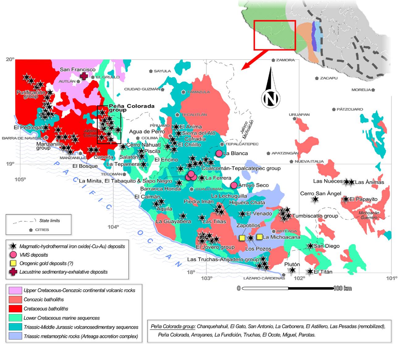 Geochronology of Mexican mineral deposits VII the Peña Colorada