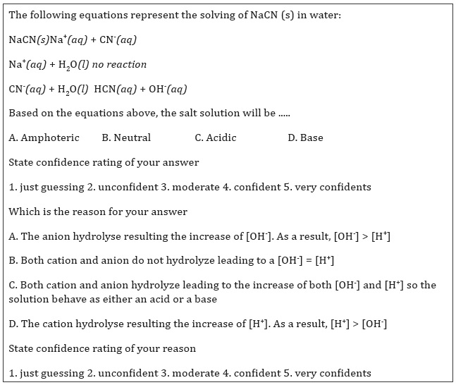 Uncovering Students’ Understanding; Evidence For The Teaching of Acid ...