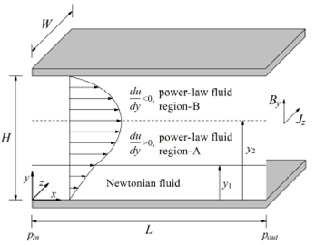 Viscous micropump of immiscible fluids using magnetohydrodynamic ...